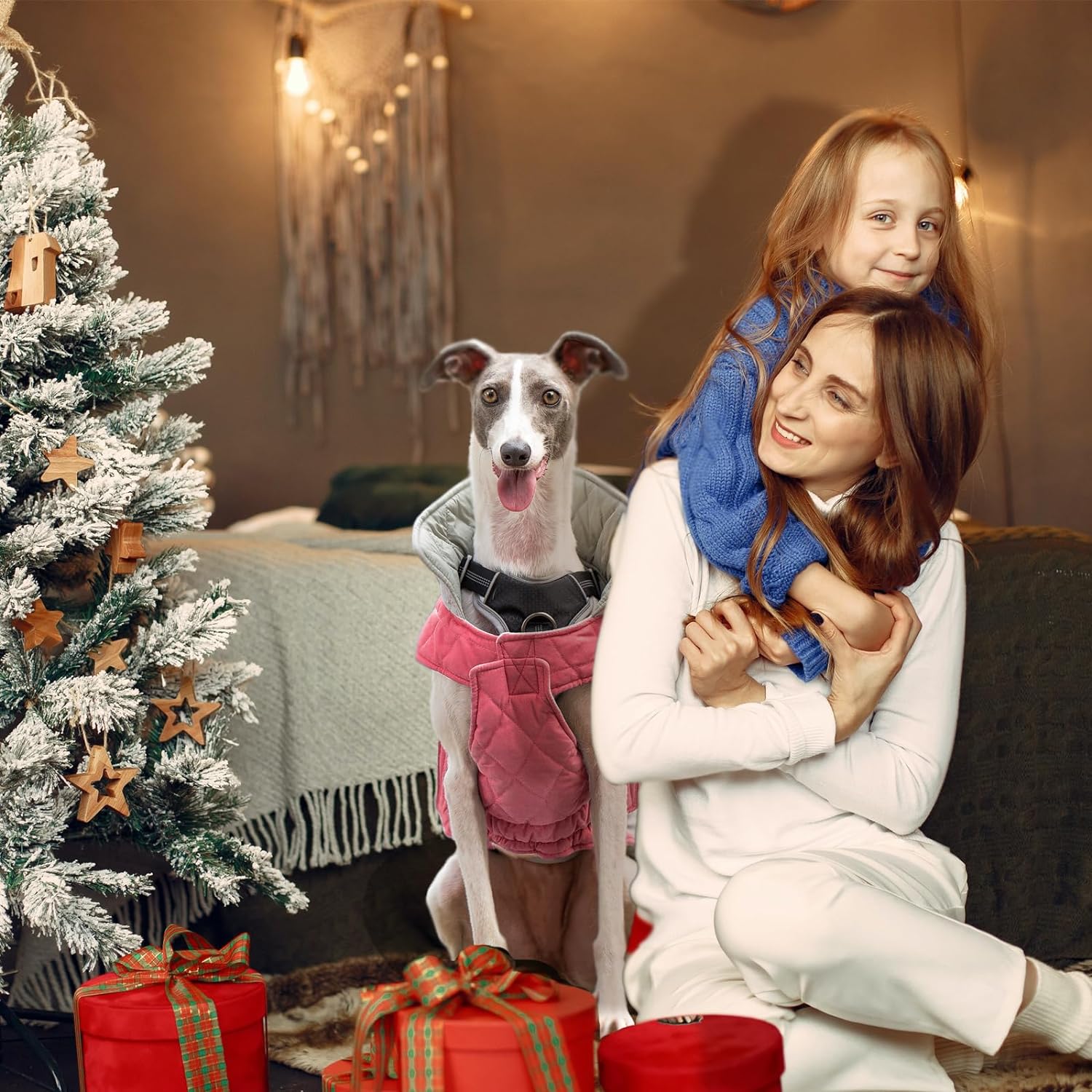 Huntboo-dog-winter-coat-dog-pink-coat-waterproof-Christmas-gift